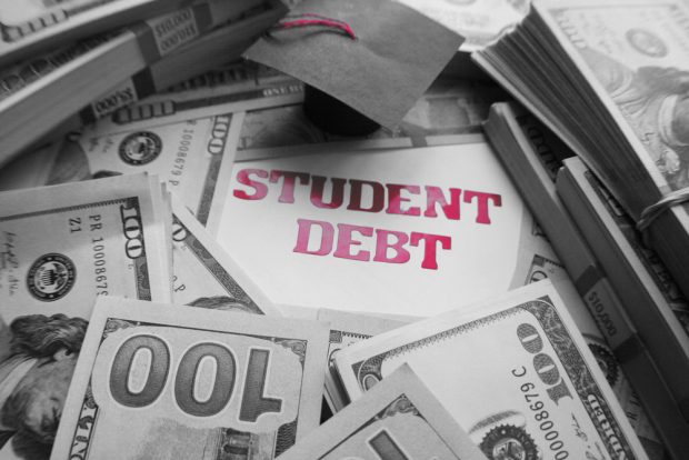 Student debt stacking up.