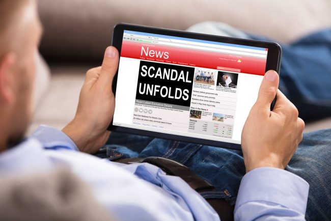 Scandal in the news