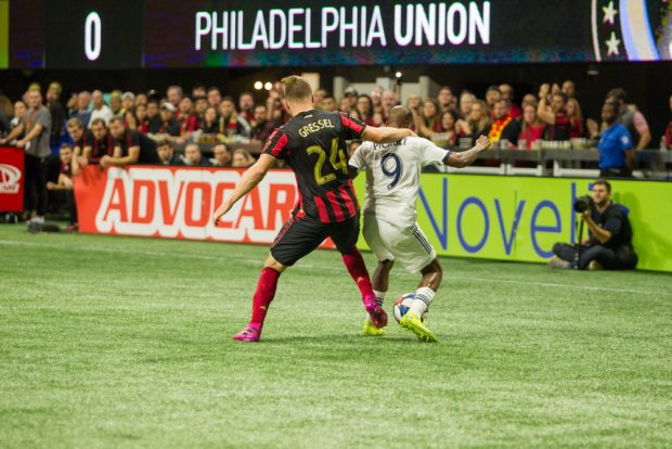 MLS Atlanta United Host Playoff Match against Philadelphia Union at Mercedes Benz Stadium in Atlanta.