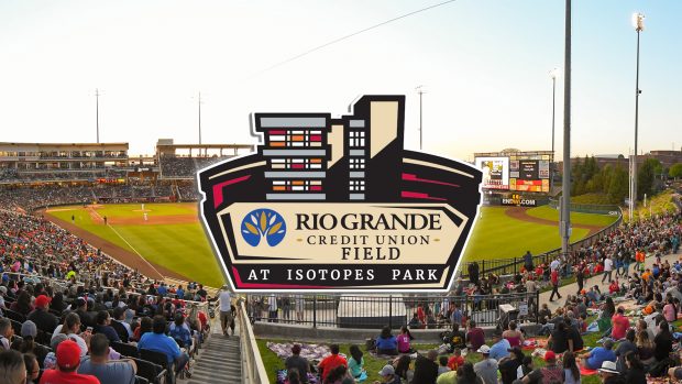 New logo of the Rio Grande Credit Union Field at Isotopes Park