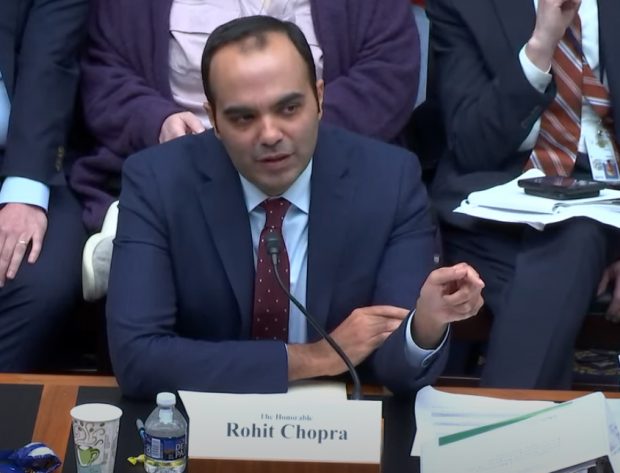 CFPB Director Rohit Chopra testifying Wednesday before the House Financial Services Committee.