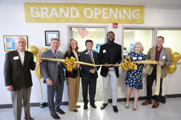 Officials with BayPort CU and VBCPS open the Advanced Technology Center on Dec. 7. Credit/BayPort Credit Union