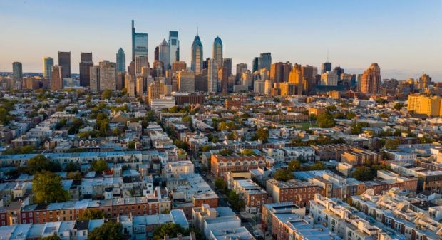 Neighborhoods surrounding downtown Philadelphia. Credit/Shutterstock