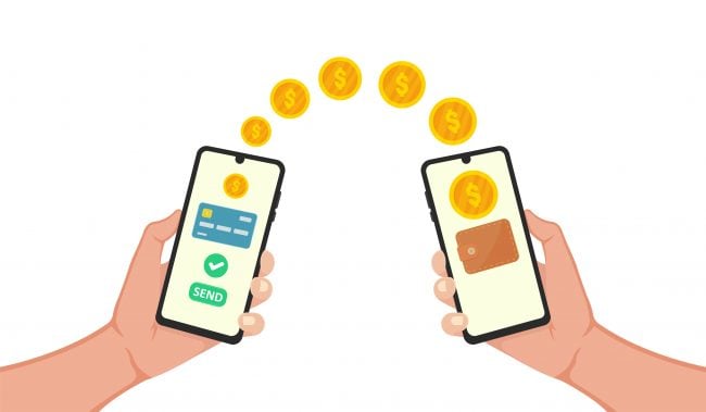 money transfer icon - vector illustration