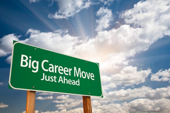 big career move road sign