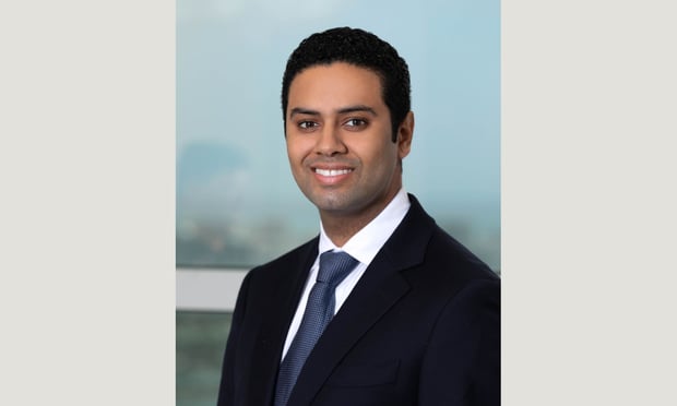 Oliver Sepulveda, associate with Shutts& Bowen in Miami. Courtesy photo