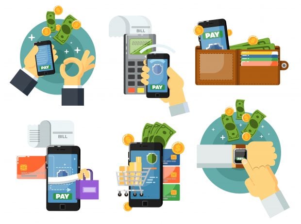 images of different ways to pay with mobile payments