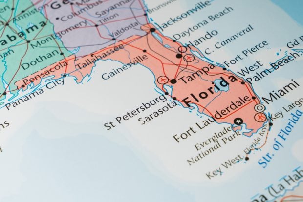 Map of Florida.