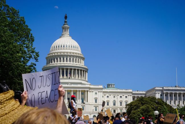 Protesters at Capitol building