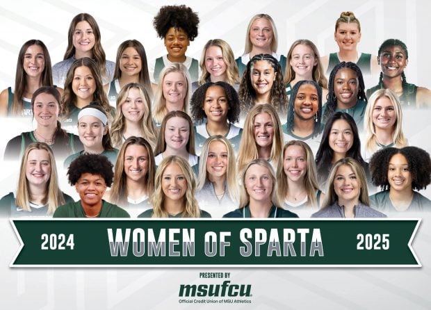 MSUFCU's Women of Sparta for 2024-2025. Credit/MSUFCU