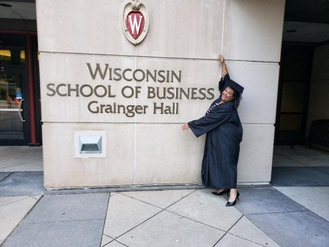 Schmidt at her graduation from CUNA Management School