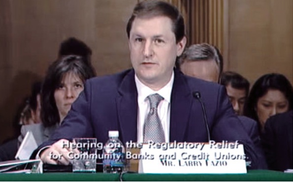 senate banking committee larry fazio NCUA