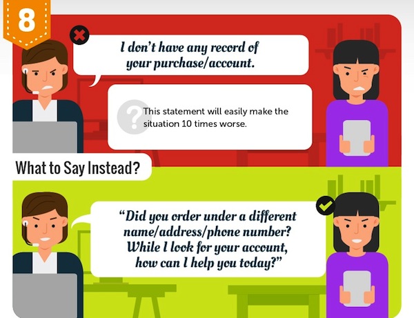 customer service don'ts