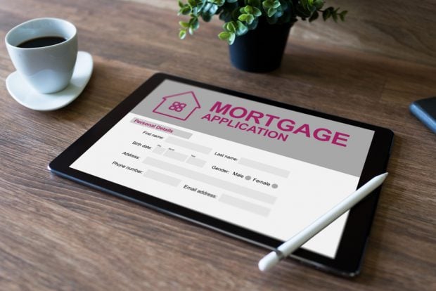 mortgage approved on a digital loan application.