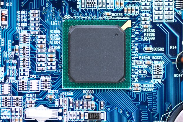 core processing unit on a motherboard