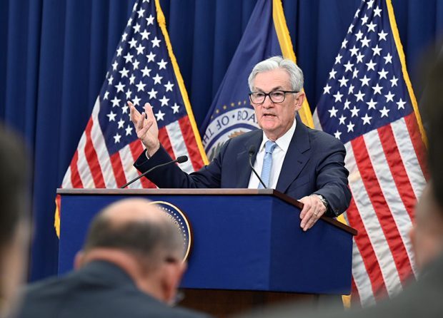 Fed Chair Jerome Powell answers reporters' questions at the FOMC press conference Wednesday. (Source: Federal Reserve)