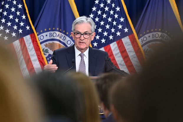Fed Fed Chair Powell answers reporters' questions at the FOMC press conference Wednesday.