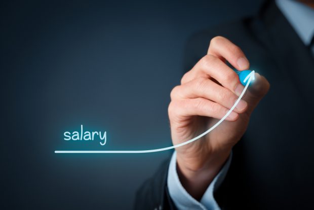 Salary increase graph