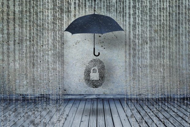 umbrella over lock protection from ID theft