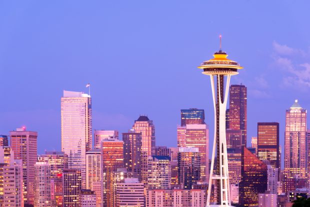 Seattle skyline with the Space Needle.