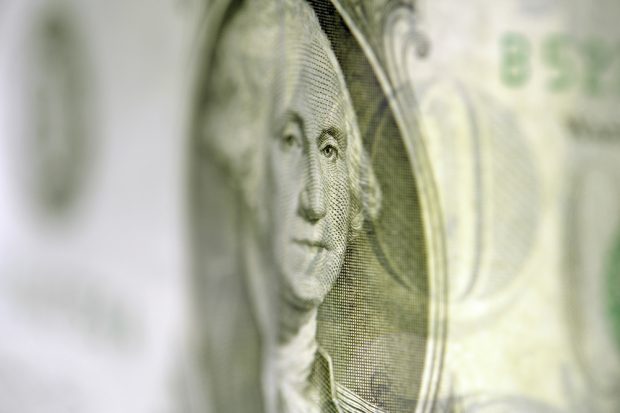 Image of George Washington on the dollar bill.
