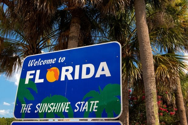 State sign for Florida.