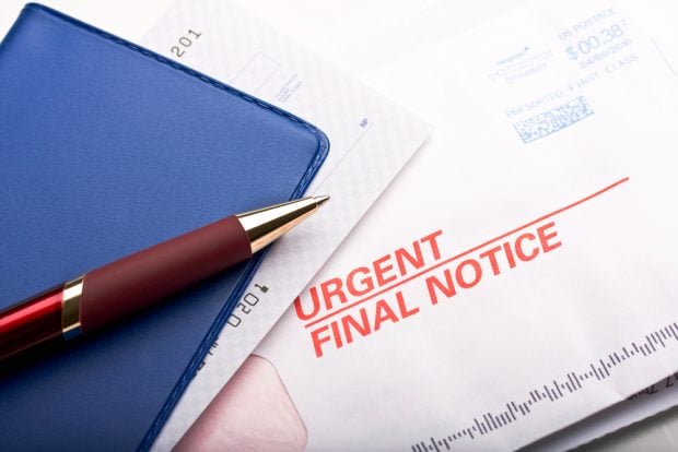 Final notice debt collection