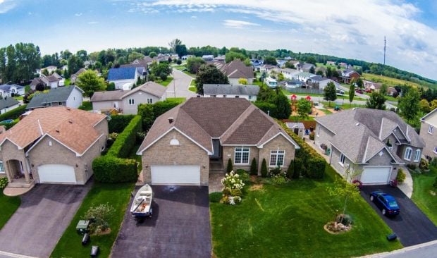 Residential neighborhood subdivision.