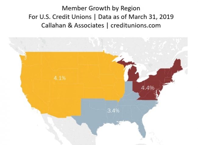 Member growth U.S. map