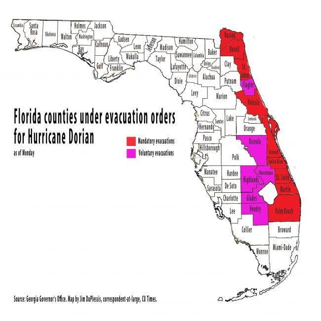 Florida counties map