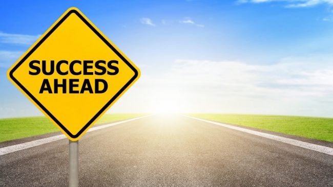 Success Ahead road sign