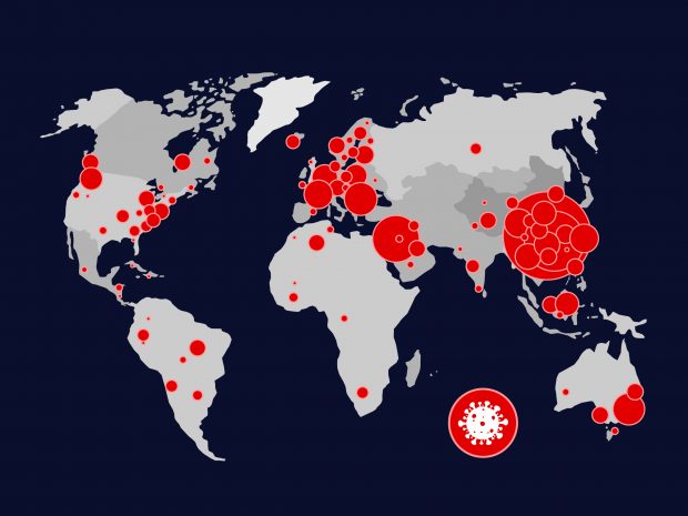 Example of a coronavirus map.