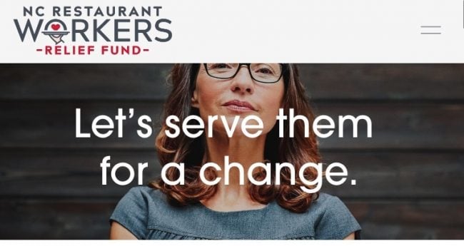 Image from the NC Restaurant Workers Relief Fund's website.