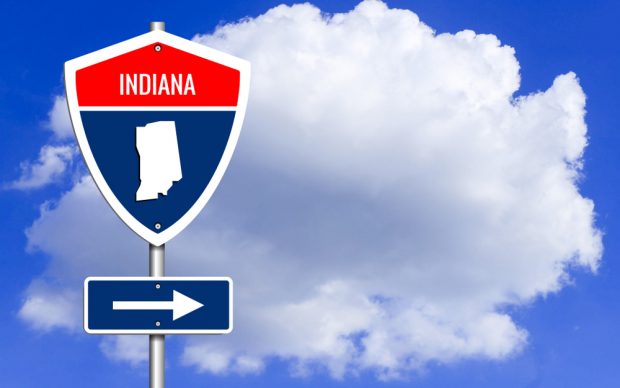 Sign for Indiana