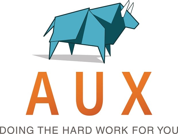 Aux logo with oragami ox.