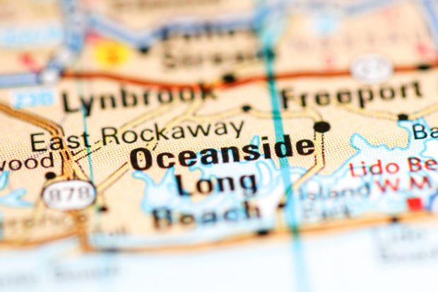 Oceanside, N.Y. location on a map