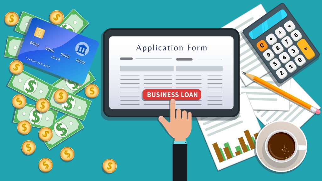 applying for a small business loan on an iPad