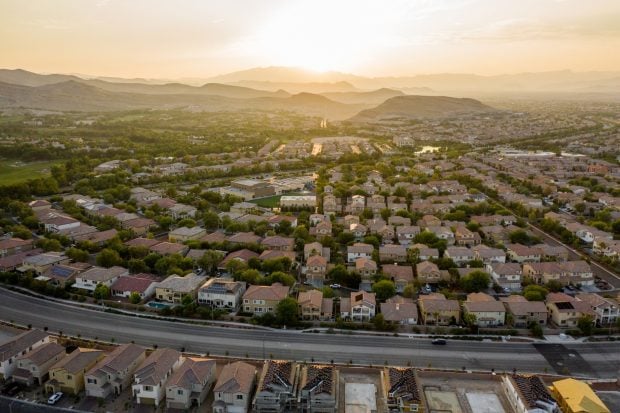 Homes in the Southern Highlands master-planned community are seen in this aerial photograph taken over Las Vegas, Nevada, U.S., on Thursday, Sept. 17, 2020. Photographer: Roger Kisby/Bloomberg