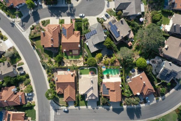 Single-family homes are seen in this aerial photograph taken over San Diego, California, U.S., on Tuesday, Sept. 1, 2020. Photographer: Bloomberg
