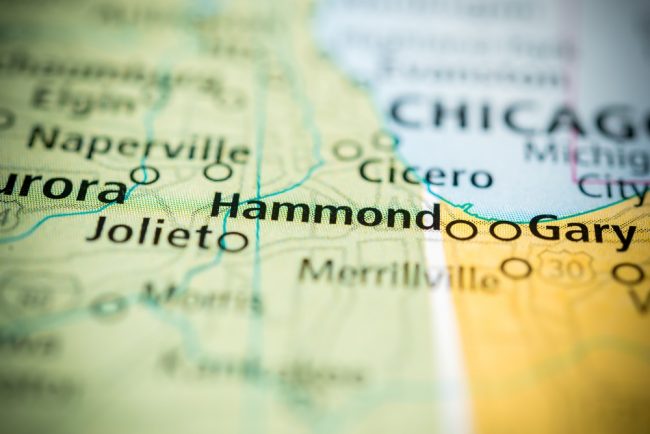 Hammond, Indiana on map