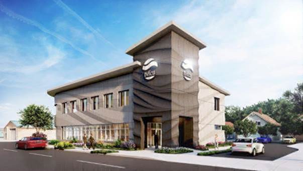 Rendering of the new Valley Federal Credit Union branch in Chattanooga, Tenn. 
