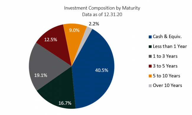 Investment composition by maturity chart