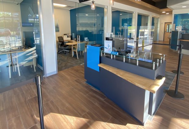 Sharonview FCU’s new Shelby, N.C., branch continues its open-concept design it launched in 2015. (Photo: Sharonview FCU).