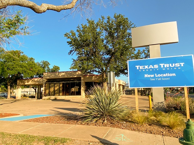 Texas Trust plans to move its downtown San Angelo, Texas, branch into this former Bank of America branch late this year. (Photo from Texas Trust Credit Union)