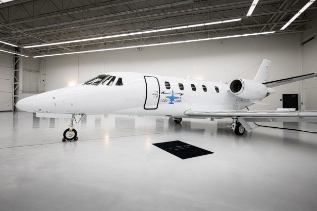 This photo shows the Textron Aviation 560XL series midsize business jet similar to what PenFed purchased.