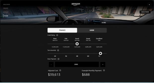 A sample of CU Times testing of the Hyundai Evolve showroom and financing experience on Amazon.