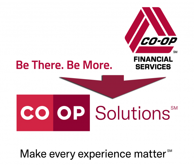 Old logo to new Co-op Solutions logo. (Image provided by Co-op Solutions)