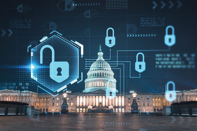 capitol building with padlock images