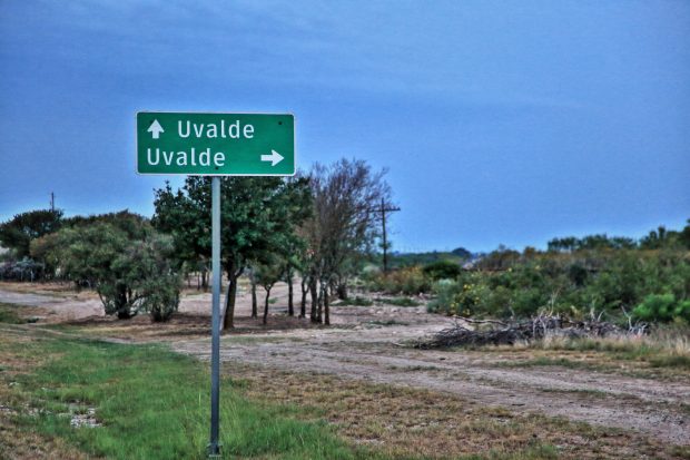 Uvalde, Texas sign