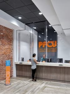 Inside PFCU's Chestnut Street branch in Philadelphia